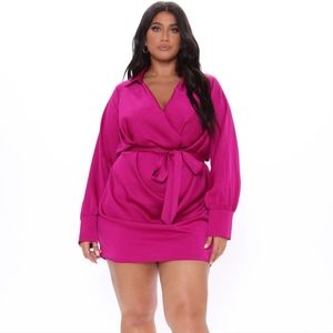 Fashionnova Magenta Mini Plus Size Dress